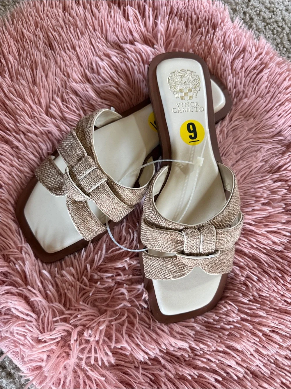 Vince Camuto slide sandals.